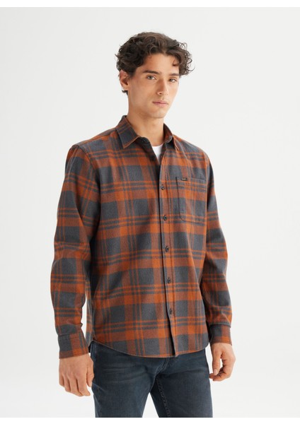 Regular Fit Bordo Erkek Gömlek L66N9620971 Bordo Gömlek modelleri