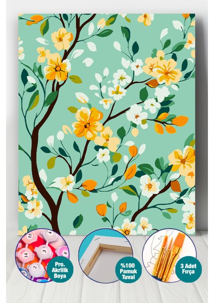 Bahar Dalı Sayılarla Boyama Seti