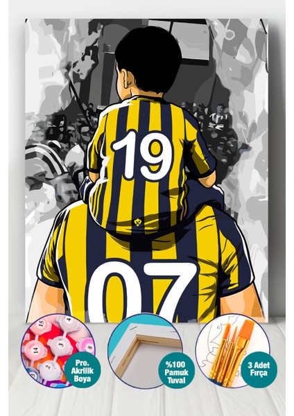 Babasının Oğlu Sayılarla Boyama Seti