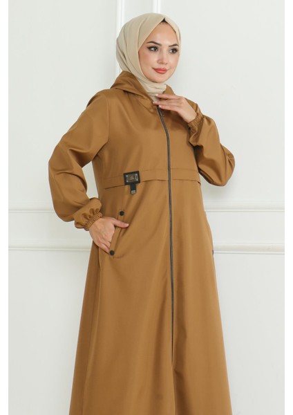 Armalı Fermuarlı Trençkot Taba 19217 fiyatları