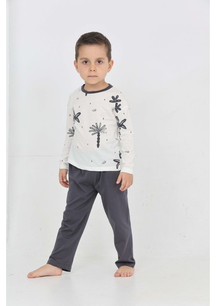 Erkek Çocuk Palmiye Baskılı Pijama Takım fiyatları