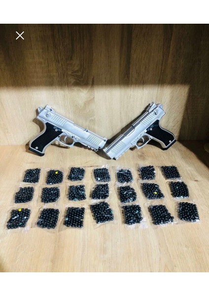Oyuncak Silah Tabanca Boncuklu Tabanca 1 Adet 21 Paket Boncuk Hediye