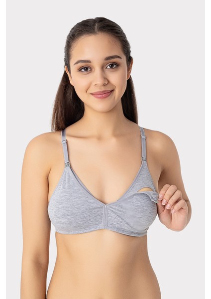 3 Adet Siyah Beyaz Gri Kadın Pamuklu Emzirme Sütyeni Balensiz Esnek Yumuşak Kumaş modelleri