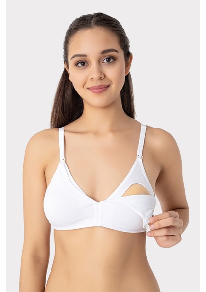 3 Adet Siyah Beyaz Gri Kadın Pamuklu Emzirme Sütyeni Balensiz Esnek Yumuşak Kumaş fırsatları