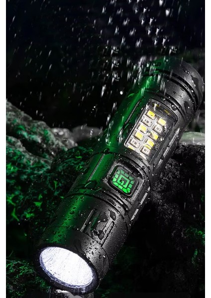 Güçlü Şarj Edilebilir LED El Feneri, Balıkçılık, Avcılık ve Kamp Içinel Feneri PT-4228