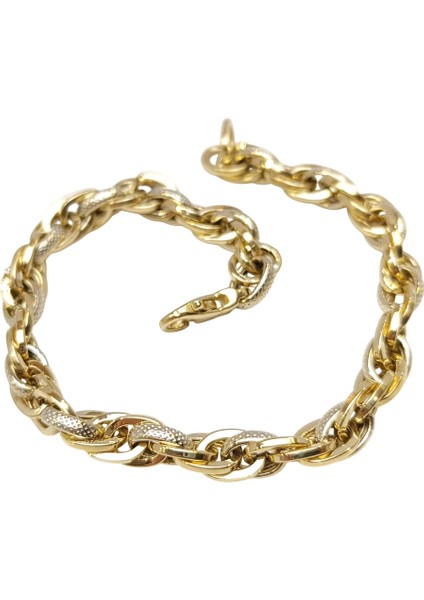 6.5mm Palamut Haloy Bileklik Künye 14 Ayar Altın Hd Videolu