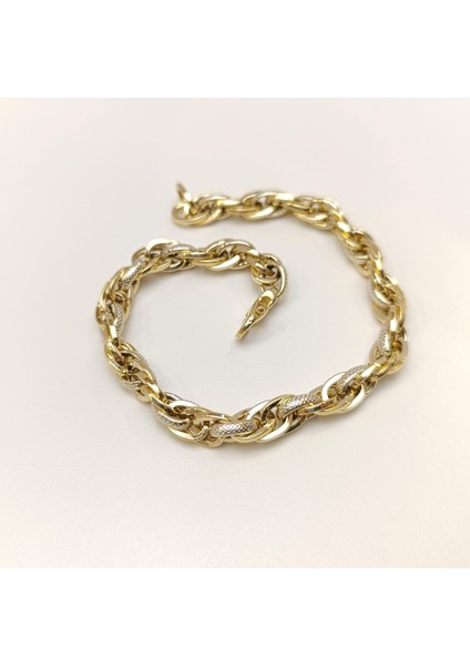 6.5mm Palamut Haloy Bileklik Künye 14 Ayar Altın Hd Videolu fiyatları