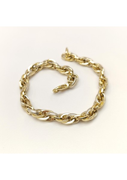 6.5mm Palamut Haloy Bileklik Künye 14 Ayar Altın Hd Videolu fırsatları