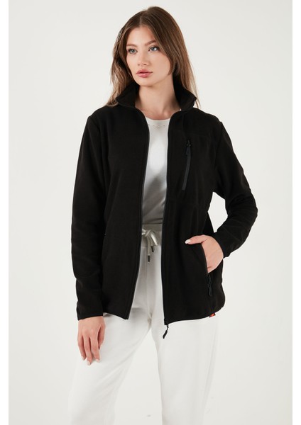 Slim Fit Cepli Fermuarlı Anti-Pilling Tüylenme Yapmayan Soğuk Geçirmez Polar Hırka Unisex Hırka 5906028S1 fırsatları