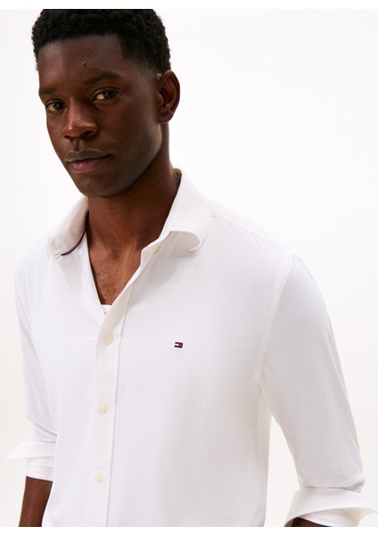 Normal Gömlek Yaka Beyaz Erkek Gömlek MW0MW41353YBR_PERFORMANCE Twıll Rf fiyatları