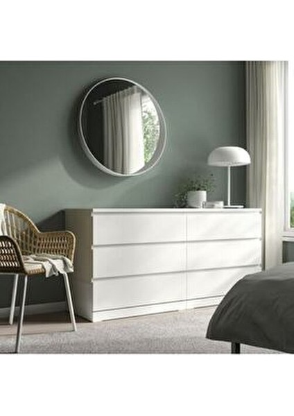 Malm Beyaz 6 Çekmeceli Şifonyer 160 cm MDF ve Sunta Malzeme ile Dayanıklı Yapı indirimleri