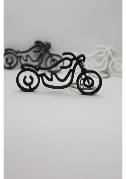 3D Baskı Motosiklet Anahtarlığı 2’li Set – Siyah ve Beyaz Renkli, Hediyelik Motor Anahtarlık fırsatları