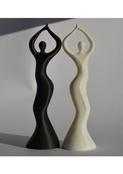 2 Adet - Dans Eden Kadın Heykel Takımı