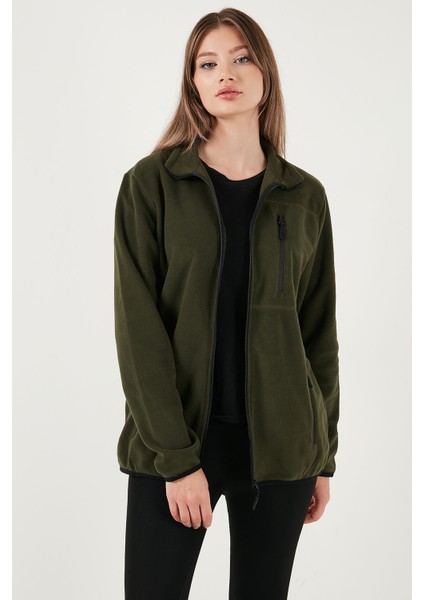 Slim Fit Cepli Fermuarlı Anti-Pilling Tüylenme Yapmayan Soğuk Geçirmez Polar Hırka Unisex Hırka 5906028S1 indirimleri