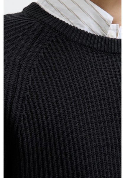 Jjpannel Pamuk Karışım Regular Fit Bisiklet Yaka Kazak Erkek Kazak 12278916 indirimleri