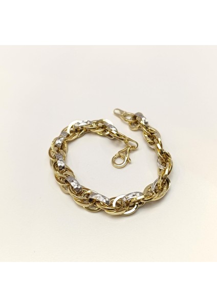 8mm Palamut Haloy Bileklik Künye 14 Ayar Altın Hd Videolu fiyatları