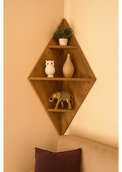 Dekoratif Köşe Rafı