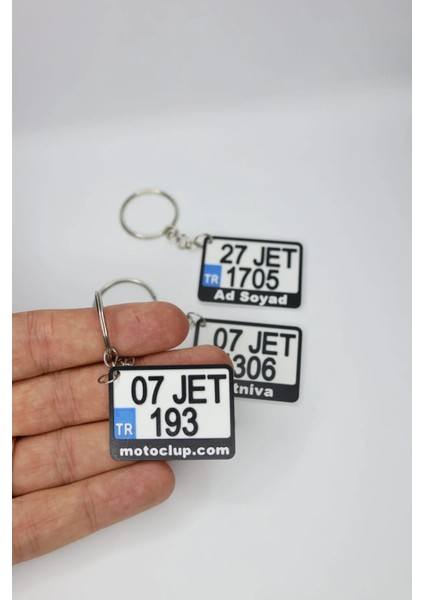 Kişiye Özel Plaka Tasarımlı Motosiklet Anahtarlığı fırsatları
