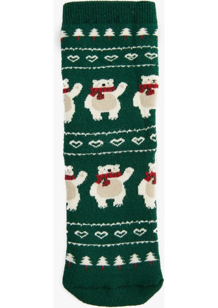 Pamuklu Yılbaşı Temalı Soket Havlu Çorap fiyatları