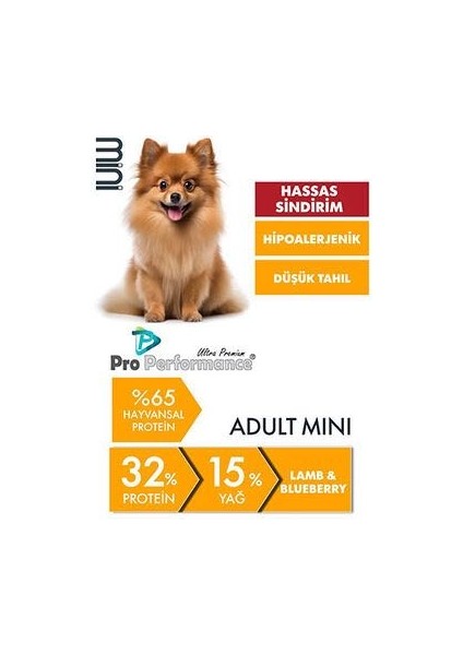 Kuzulu ve Yaban Mersinli Küçük Irk Yetişkin Köpek Maması 2 kg modelleri