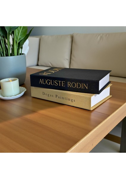 Bakgelal Premium 2’li Dekoratif Kitap Kutusu Seti – Rodin & Degas Kumaş Kaplama Şık Organizer ve Hediye Kutusu fiyatları