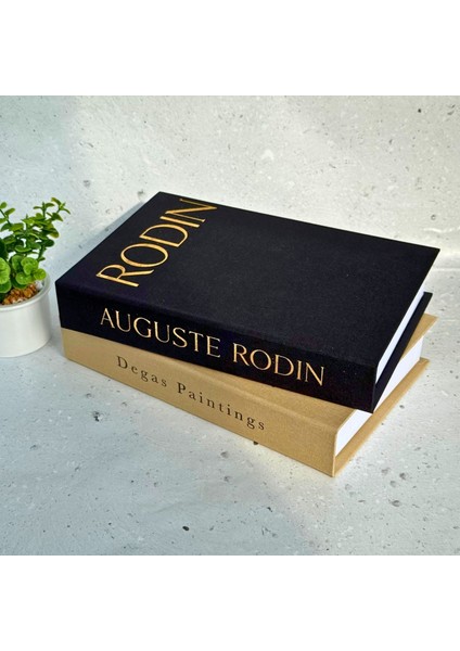 Bakgelal Premium 2’li Dekoratif Kitap Kutusu Seti – Rodin & Degas Kumaş Kaplama Şık Organizer ve Hediye Kutusu modelleri