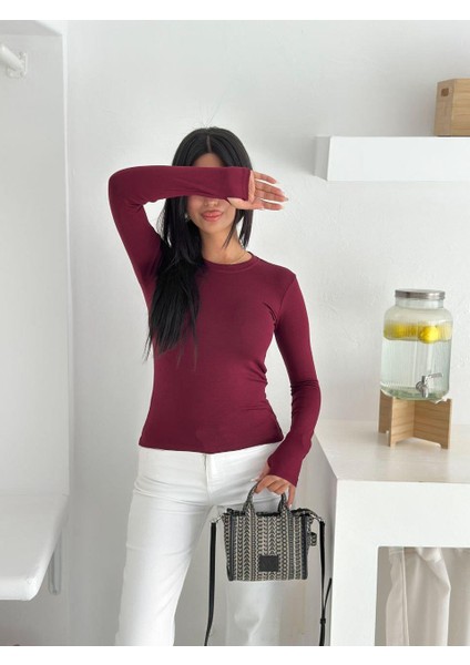 Kadın Bisiklet Yaka Uzun Kol Parmak Geçmeli Buzy Bady indirimleri