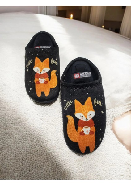 Yumuşak Taban Küçük Tilki Figürlü Ev Terlik modelleri