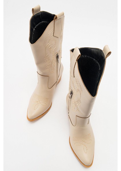 Kaydırmaz Çiçek Desenli Çizme Ten Cilt indirimleri