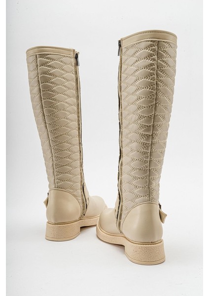 Kaydırmaz Tokalı Kadın Çizme Ten fırsatları