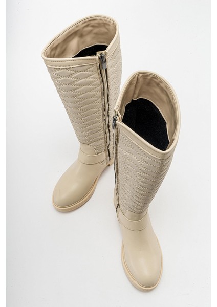 Kaydırmaz Tokalı Kadın Çizme Ten indirimleri