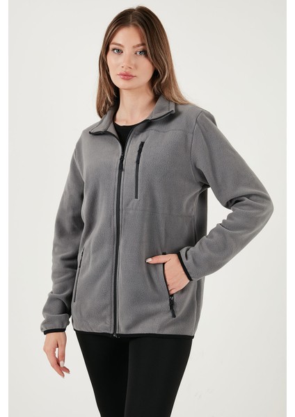 Slim Fit Cepli Fermuarlı Anti-Pilling Tüylenme Yapmayan Soğuk Geçirmez Polar Hırka Unisex Hırka 5906028S1 modelleri