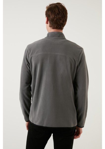 Slim Fit Cepli Fermuarlı Anti-Pilling Tüylenme Yapmayan Soğuk Geçirmez Polar Hırka Unisex Hırka 5906028S1 indirimleri