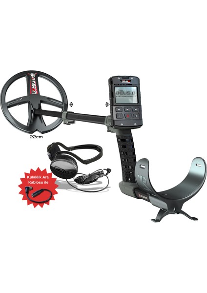 Xp Deus 2 Dedektör (Ana Ünite, FX03 Kulaklık, Ara Kablo ve 22CM Fmf Başlık Ile) Siyah