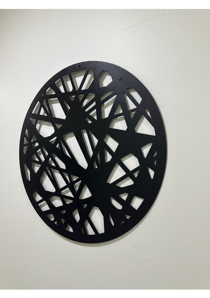 Soyut Kırık Desenli Yuvarlak Metal Tablo | Modern Duvar Dekoru fiyatları
