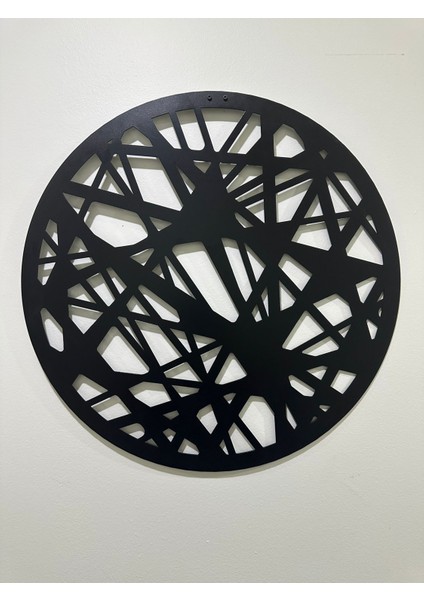 Soyut Kırık Desenli Yuvarlak Metal Tablo | Modern Duvar Dekoru modelleri