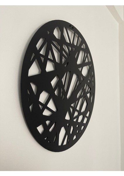 Soyut Kırık Desenli Yuvarlak Metal Tablo | Modern Duvar Dekoru fırsatları