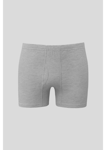 Erkek Pamuklu Penye Paçalı Boxer 3'lü Paket – Rahat & Dayanıklı | Gri Melanj K0043 fiyatları