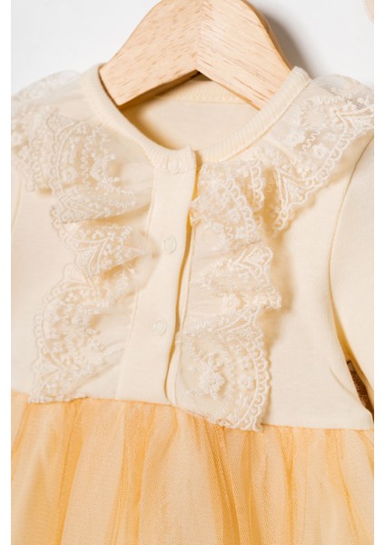 Kız Bebek Elbise Dantelli Bandanalı modelleri