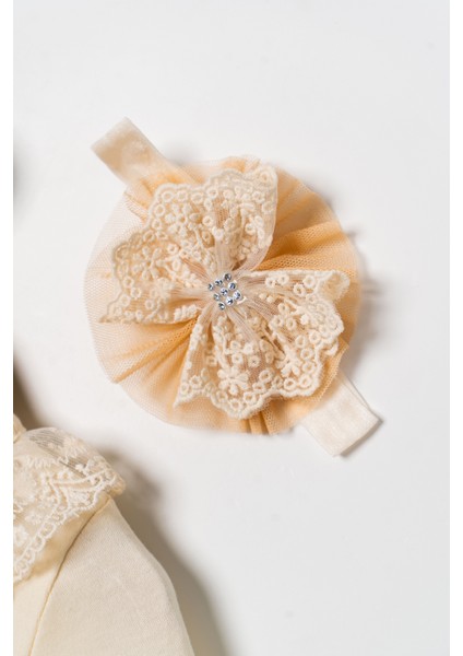 Kız Bebek Elbise Dantelli Bandanalı indirimleri