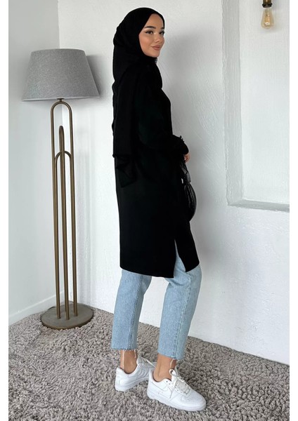 Ön Düğmeli Desenli Tesettür Triko Hırka (M-L-Xl Uyumludur) P-00018881 fırsatları