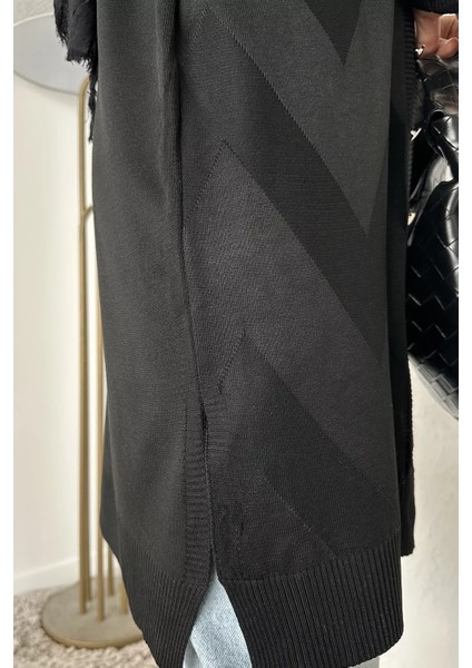 Ön Düğmeli Desenli Tesettür Triko Hırka (M-L-Xl Uyumludur) P-00018881 indirimleri