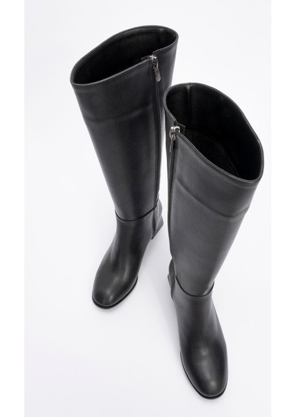 Ökçeli Kadın Çizme Siyah Cilt indirimleri