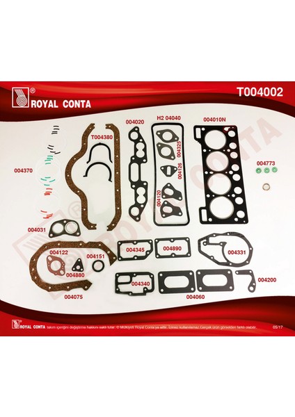 Mtxdpn Motor Takim Conta Std.keçesiz R12 1300