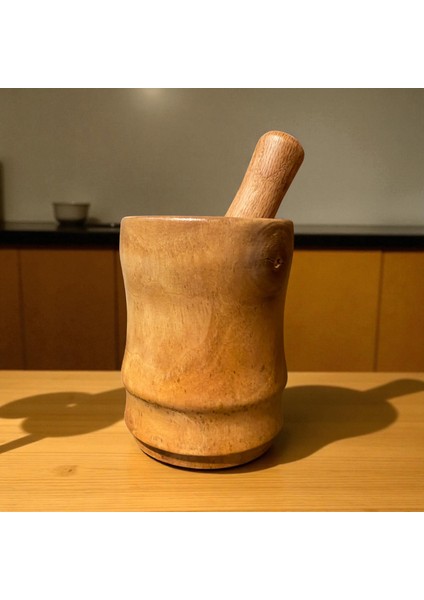 🌰🌳 El Yapımı Ceviz & Meşe Ağacından Ahşap Havan