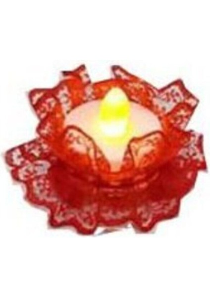 12 Adet Fırfırlı LED Işıklı El Mumu El Gülü