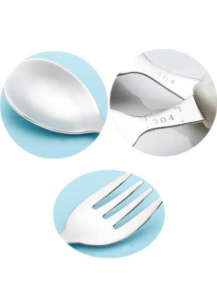 Yeşil Renk Kedi Model Premium Çocuk Bpa'sız Silikon Saplı Paslanmaz Çelik Uçlu Çatal-Kaşık, (9+ Ay indirimleri