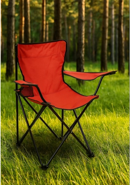 Sağlam Katlanır Kamp Doğa Piknik Sandalyesi Kılıf Hediyeli