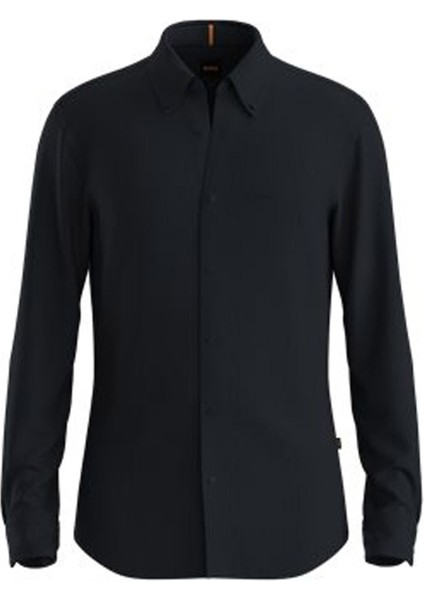 Slim Fit Gömlek Yaka Lacivert Erkek Gömlek Myjersey_m modelleri