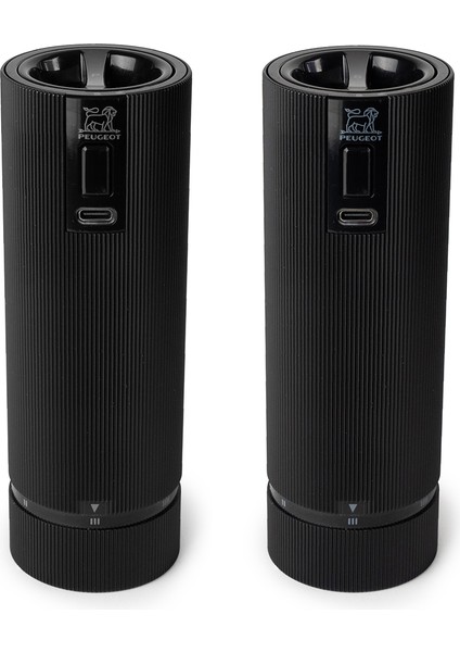 Night Duo Elektrikli Karabiber ve Tuz Değirmeni Mat Siyah 18 cm